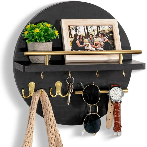 Portallaves Decorativo de Pared con Estante y Ganchos dreampossible