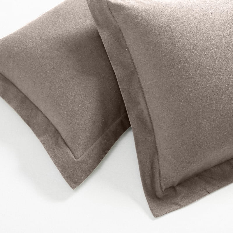 Superior Cotton Flannel Solid Duvet Cover Set, Full/Queen, Grey