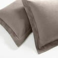 thumbnail image 6 of Superior Solid Cotton Flannel Duvet Cover Set, Full/ Queen, Grey, 6 of 9