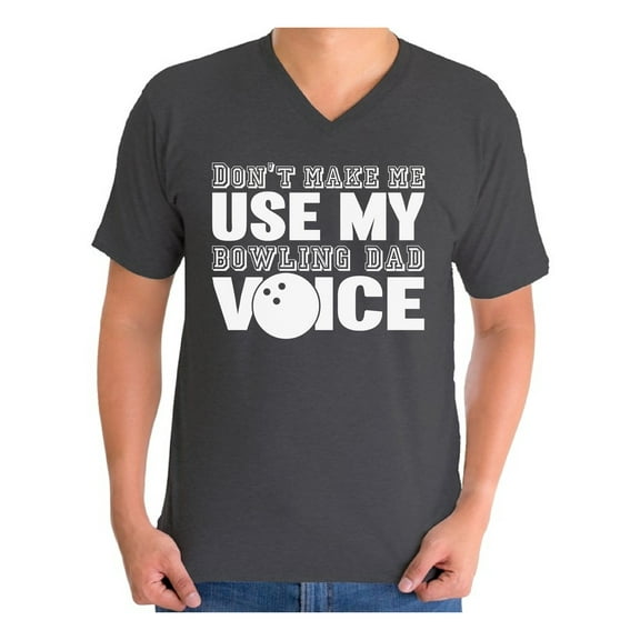 Awkward Styles Men's Bowling Dad Voice Funny Father`s Graphic V-neck T-shirt Tops Sport Dad Father's Day Gift