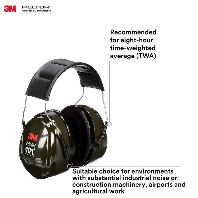 3M PELTOR Optime 101 Earmuffs H7A Over the Head