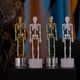 thumbnail image 5 of Inteprter Adornos de escultura de Halloween, figuras únicas para decoración de Halloween, acentos para el hogar, balón D o trofeo Kits de decoración para fiestas dorado, 5 of 6