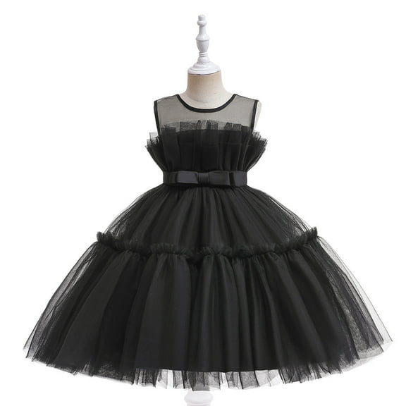 Toddler Girls Halloween Sleeveless Tulle Dress Princess Party Costume