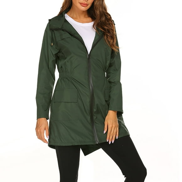 CEHVOM Women Casual Slim Zipper Long Sleeve Bomber Jacket Waterproof Coat