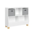 thumbnail image 3 of RiverRidge Kids Catch-All 35in Cubby Bookshelf and Toy Storage Organizer with 2 Gray Bins, 3 of 10