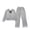 Gray, variant on Wilark Girls Outfit Sets Size 10-12, Cute Elegant Casual Ruffle Hem 2 Piece Long Sleeve Girls Clothing Sets Gray 10