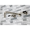 thumbnail image 3 of Kingston Brass KS8026CKL Kaiser Two-Handle 3-Hole Wall Mount Roman Tub Faucet in Polished Nickel, 3 of 7