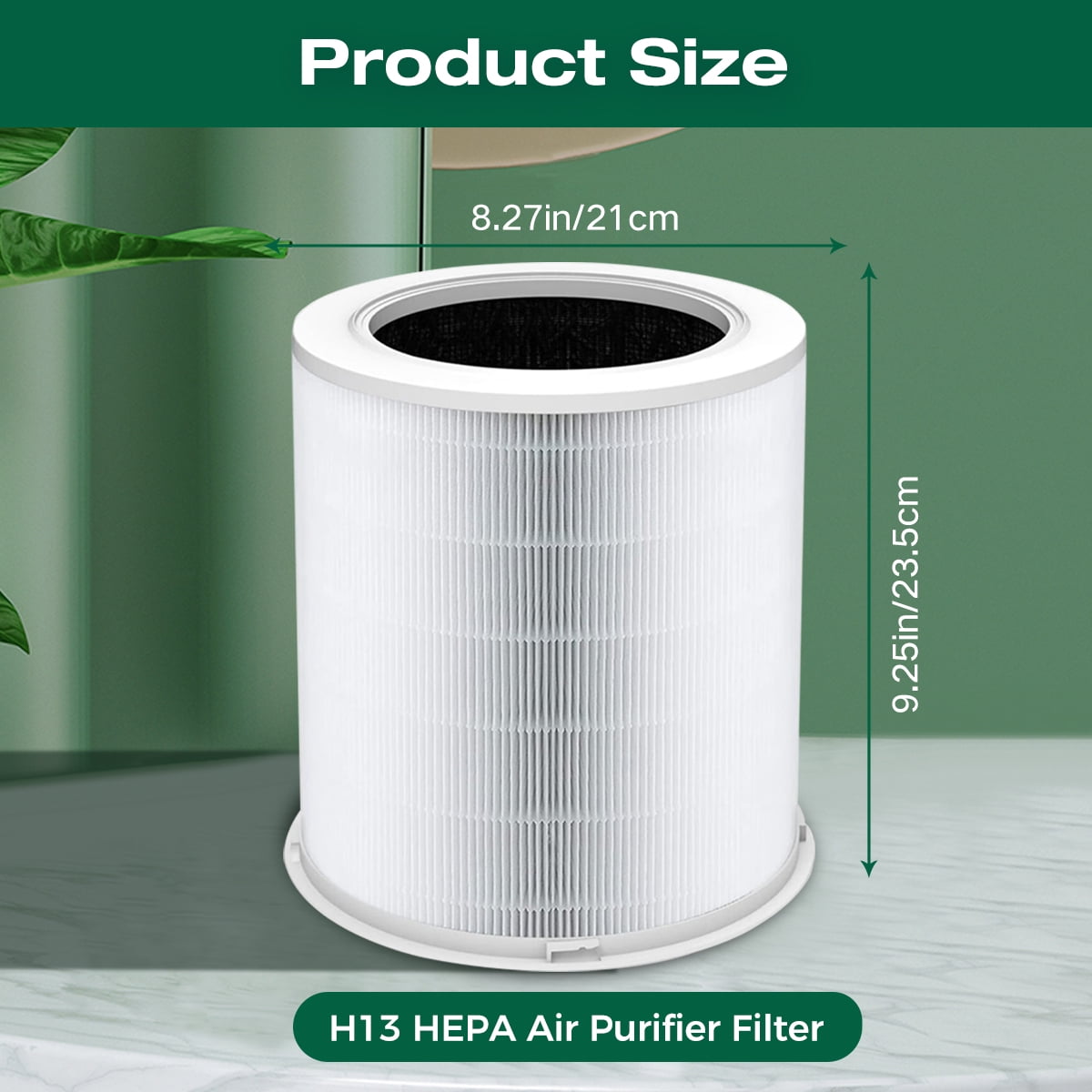 Replacement Filter for AIRFIRE AP401 Air Purifier,H13 True HEPA Replacement Filter, 99.97% Particle Capture,Long-Lasting,(1 Pack, White)