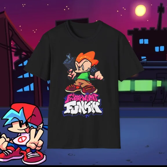 RARE Friday Night Funkin Pico’s School Pico Fnf Unisex Softstyle T-Shirt