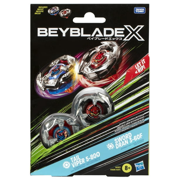 Beyblade X Tail Viper & Sword Dran Dual Pack Set - Walmart