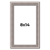 8x14 Frame Grey Real Wood Picture Frame Width 1.25 inches | Interior Frame Depth 0.5 inches | Hans