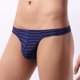 thumbnail image 3 of Ropa Interior Para Hombre, Pantalones Triangulares De Algodón Cómodos A Rayas Coloridas Y De Tiro Bajo Para Hombre, Bikini Y Tanga., 3 of 4
