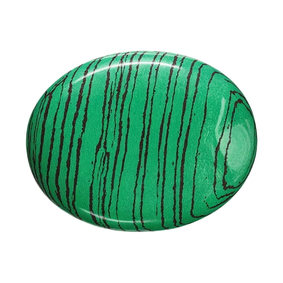 Uxcell Thumb Worry Stone for Anxiety, Natural Oval Crystal Stone, Polished Gemstone Hand Carved Pocket Rock Anxiety Crystals for Women Stress Gifts Meditation, Peacock Green