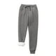 thumbnail image 3 of Gibobby Pantalones de algodón para mujer Casual Petite Pantalones de invierno Cálido Color largo Mujer Más Pantalones sólidos Terciopelo Casual Mantener con bolsillos Pantalones, 3 of 4