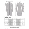 thumbnail image 2 of G-Style USA Women's Casual Viscose Knit Open Front Long-Line Cardigan, 2 of 4
