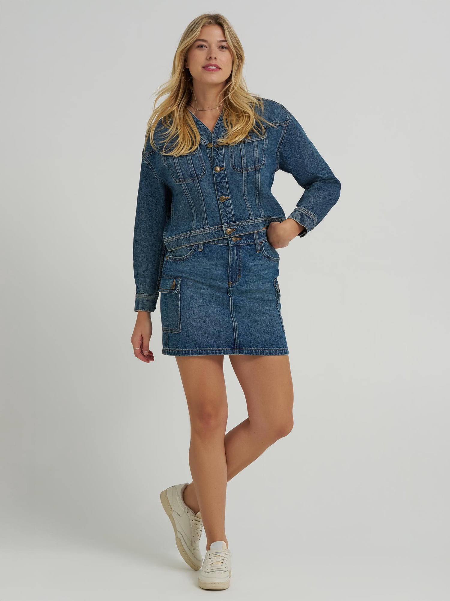Lee® Women's Heritage Denim Cargo Mini Skirt, Sizes 2-18