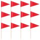 thumbnail image 1 of Wooden Toothpick Flags for Food Decorations, Mini Cakes, Appetizers, Fruits, and Cupcakes – 100pcs Red Small Toppers Markers, 1 of 5