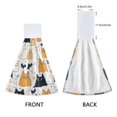 thumbnail image 4 of Halloween Seamless Pattern Cats 2 Pack 14''x18'' Hand Towels Soft Coral Fleece Quick Dry Hook and Loop for Kitchen Bathroom, 4 of 7
