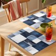 thumbnail image 4 of Navy Blue Black Placemats Set of 4 Ombre Modern Abstract Place Mats Table Mats Kitchen Dining Home Outdoor Party Table Decoration, 4 of 9