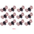 thumbnail image 2 of 12 Pcs Mini Pinces à Cheveux Fleur Strass Accessoire pour Femmes Mini Pinces à Cheveux pour Petites Filles, 2 of 5