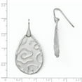 thumbnail image 2 of Sterling Silver Rhodium-plated Satin Finish Dangle Earrings, 2 of 2