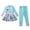 Mint Green2, variant on Girls Long Sleeve Rash Guard Swimwear With Swim Shorts UPF 50 Sun Swimsuit For Toddler Kids Youth