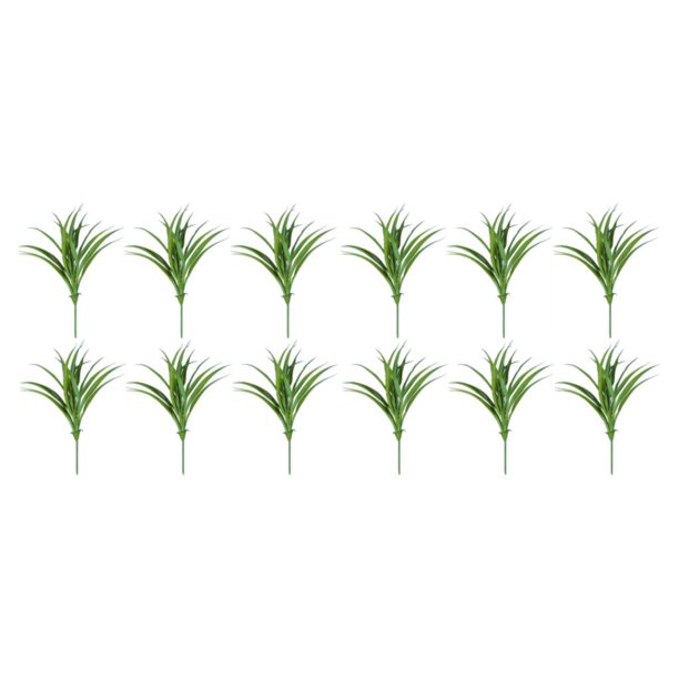 Bearachild 6 piezas de plantas artificiales de flores de hojas falsas plantas de plástico para el hogar Verde 2Conjunto