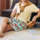 thumbnail image 5 of Balery Dachshund Christmas Play Pantalones cortos de pijama de punto de algodón para hombre con cinturilla y bolsillos-3X-Large, 5 of 6