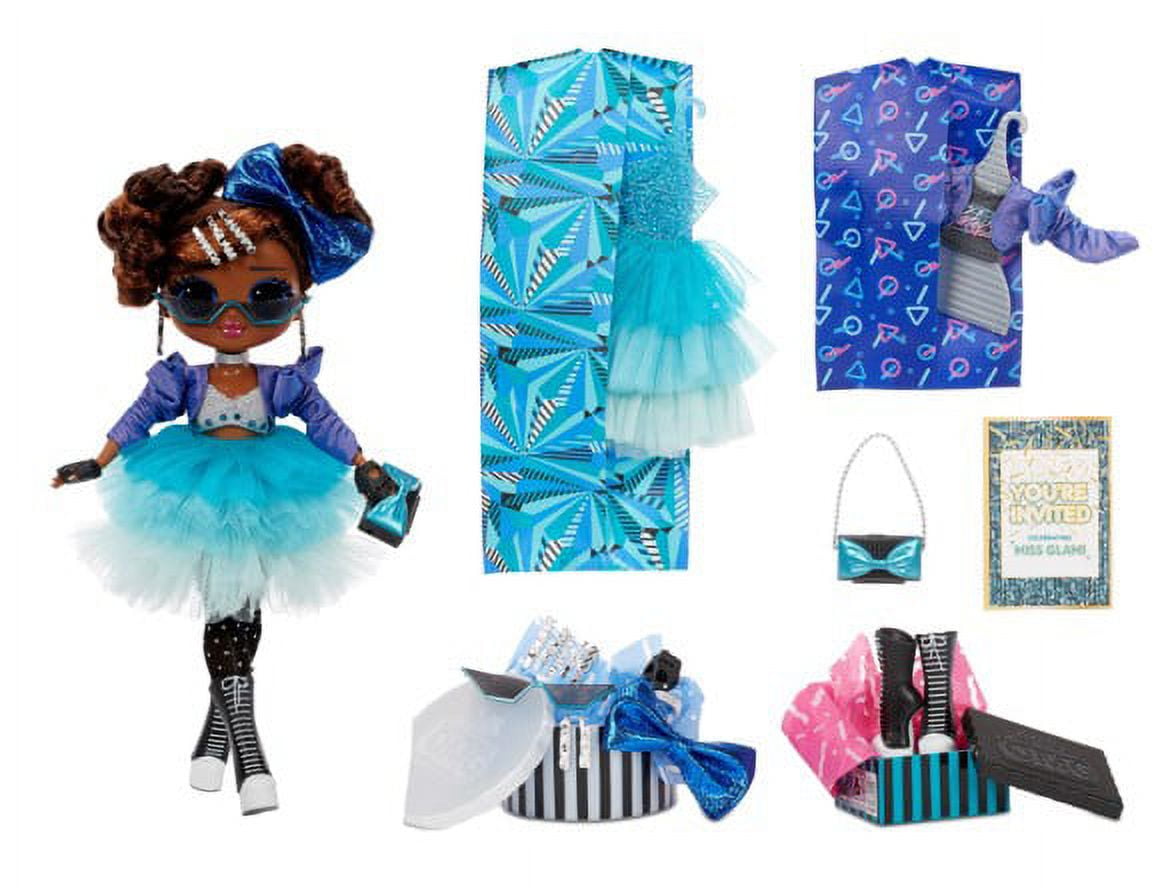 LOL Surprise OMG Present Surprise Fashion Doll  Miss Glam Set Pack with 20 Surprises, 5 Outfits, Age(图5)