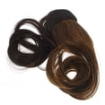 thumbnail image 2 of 2 piezas de flequillo artificial rizado, peluca larga con flequillo, fibra ondulada de alta temperatura (castaño oscuro, castaño claro), 2 of 6