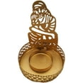 thumbnail image 5 of India Meets India Brass Tealight Candle Holder, Tea Light Holder with Tea Light Handicraft by Awarded Indian Artisan (Sai Baba, Set of 2), 5 of 5