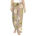 thumbnail image 2 of Goofa Egg and Avocado Printed Soft Pajama Pants for Women, Wide Leg Comfy Casual Lounge Yoga Pants-Medium, 2 of 9
