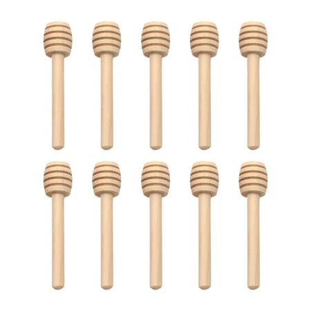 

10 Pack Wood Honey Dipper Sticks Mini Honey Dippers Honey Wand 2 Sizes for Honey Jar Dispense Honey Wedding Party Favors