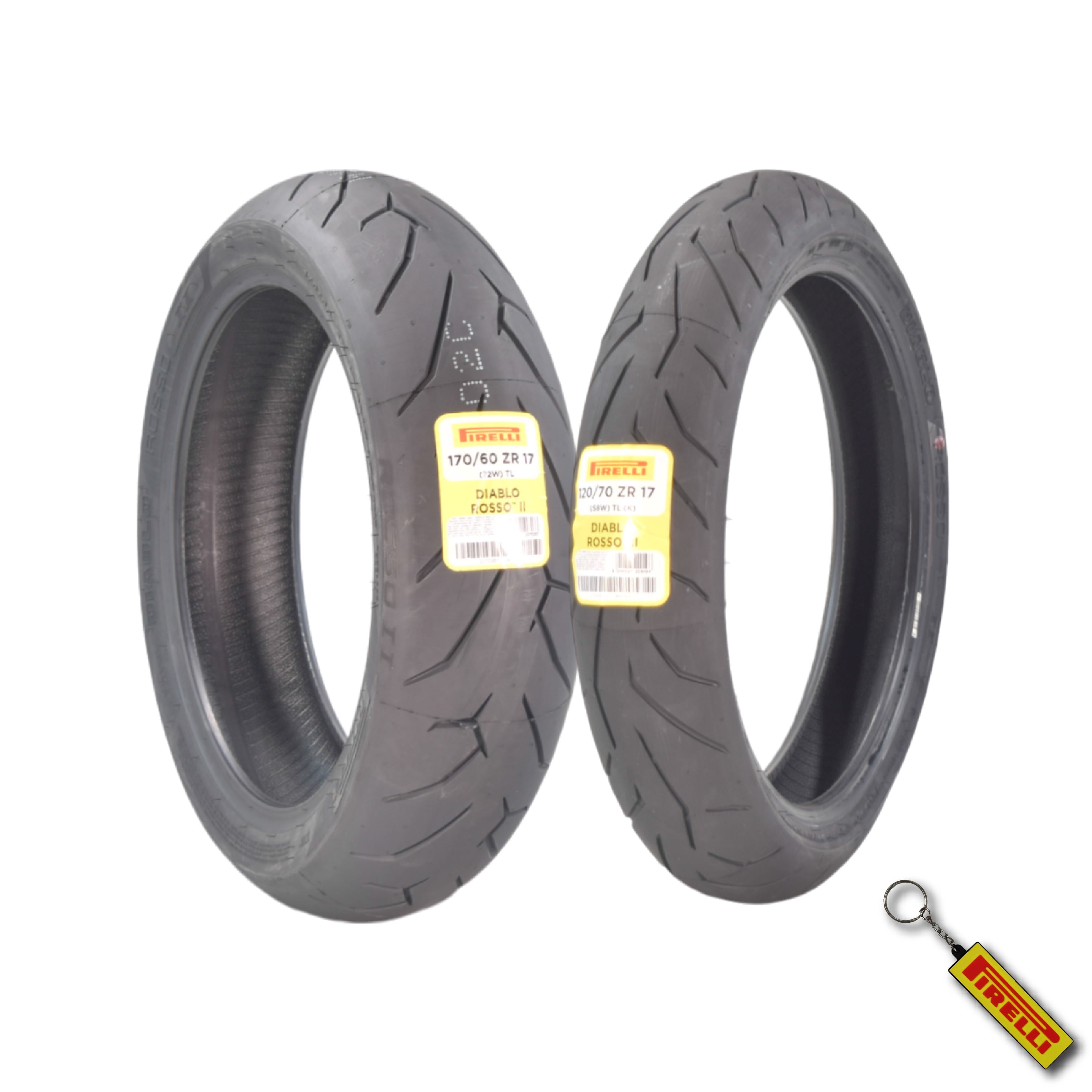 Pirelli Diablo Rosso III Motorcycle Tire Set: Front & Rear