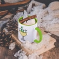 thumbnail image 5 of 3dRose, Funny Cool Loch Ness Monster in Wine Glass Cartoon, 11oz Two-Tone Green Mug, 5 of 7