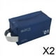 thumbnail image 1 of 2x Bolsa De Aseo De Viaje Bolsa De Almacenamiento Portátil Con Asa Bolsa De Baño Bolsa De Maquillaje Azul, 1 of 8
