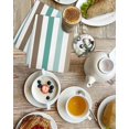 thumbnail image 4 of Brown Stripe Kitchen Dish Towels for Drying Dishes Set of 4, Ombre Geometric Teal Green Vertical Striped Waffle Weave Microfiber Hand Tea Bathroom Towels Quick Dry & Absorbent Towel 15.7x23.6, 4 of 7