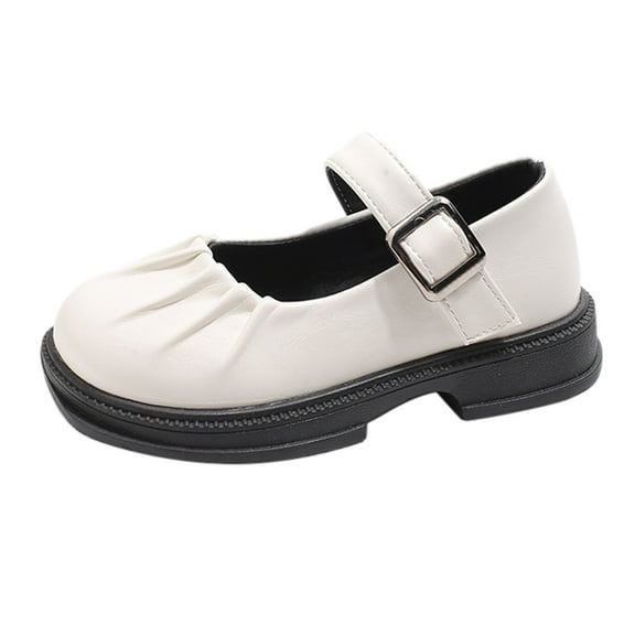 NOKIO Girls Spring Summer And Autumn Mary Jane Shoes British Style Little Girl Shoes Thick Children's Shoes Little Girls Party School Wedding Uniform Princess Dress Shoes