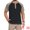 Black, variant on DARING DIVA Men's Raglan Henley Retro Short Sleeve Button Down T-Shirt M Black