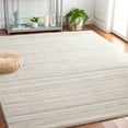 thumbnail image 2 of SAFAVIEH Lucia Edythe Striped Shag Area Rug, Light Grey/White, 6'7" x 9', 2 of 8