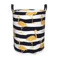 thumbnail image 6 of Lsque Gold Flamingo pattern Laundry Hamper Basket, Tall Woven Rope Hamper Basket for Clothes, Lightweight Storage Basket, Collapsible Waterproof-Small, 6 of 8