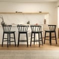 thumbnail image 6 of EYYTHUNG Farmhouse Bar Stools - Set of 4, Ergonomic Curved Back and Stain Resistant, Black, 6 of 8