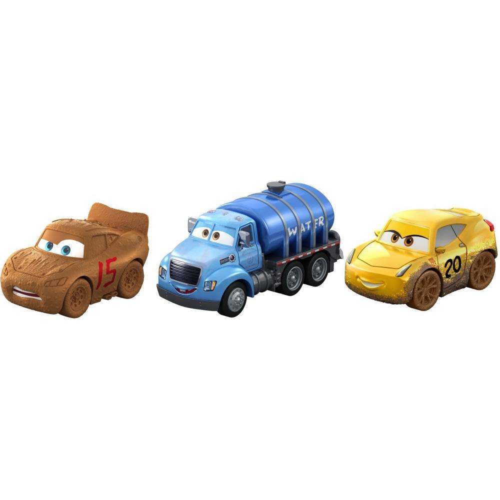 Disney Pixar Cars Mini Racers Vehicles - Muddy Cruz, Lightning McQueen, Mr Drippy Exclusive Car