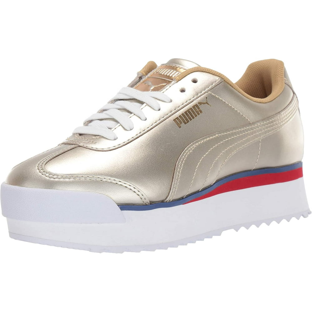 PUMA Womens Roma Amor Mixmetal Lace Up Sneakers Shoes Casual - Gold ...