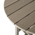 thumbnail image 6 of Costaelm Paradise Bar Height Outdoor Patio Table and Bar Stool 3-Piece Dining Set, Weathered Wood, 6 of 8
