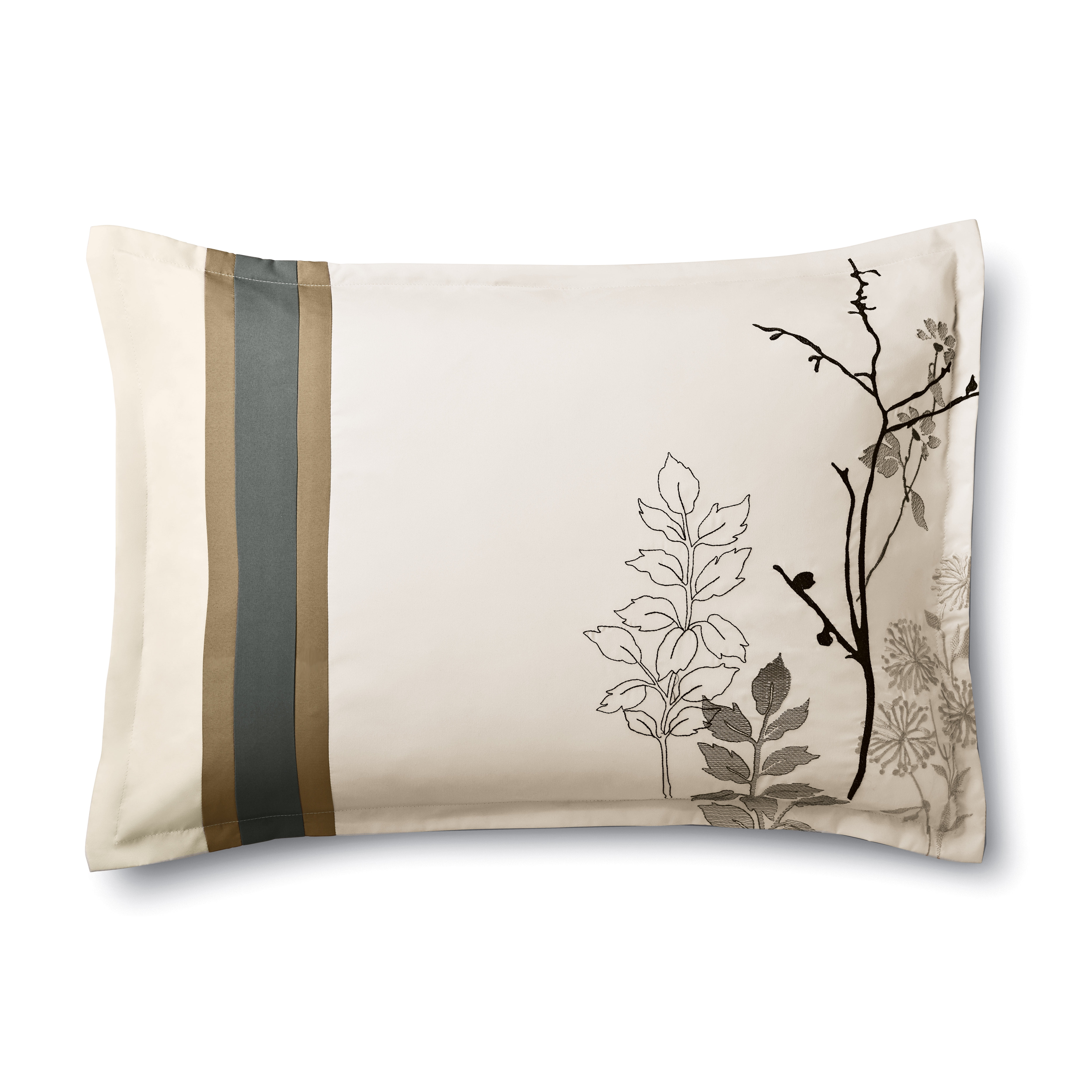 Hotel Style 14-Piece Plum & Gray Floral Embroidered Bed in a Bag, King