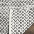 thumbnail image 3 of Safavieh Montauk Collection MTK601K Handmade Cotton Area Rug, 3' x 5', Light Grey / Ivory, 3 of 3