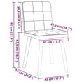 thumbnail image 2 of vidaXL Dining Chair Set of 2 Dark grey Polyester, Metal, Wood, Foam, 2 of 6