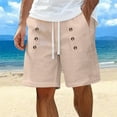 thumbnail image 2 of YLSDY Mens Sports Shorts with Pockets Summer Casual Shorts Fashion Elastic Waist Drawstring Workout Short Pants Khaki S, 2 of 9