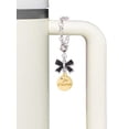 thumbnail image 3 of Delight Jewelry Goldtone Je T'aime Disc - Silvertone Bow Charm Accessory for Tumblers and Thermal Cups, 3 of 4